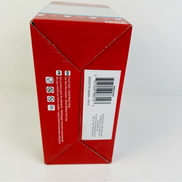 Disney Mickey Minnie Mouse Glassware Set of 2 16 Oz Valentine’s Day Hearts Cups - Picture 5 of 7